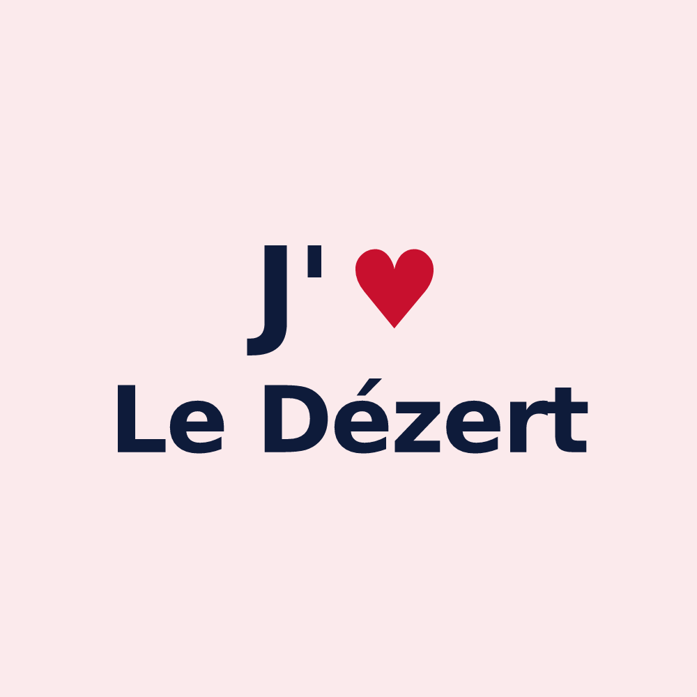 Magnet personnalisé Le Dézert — design J'aime Le Dézert