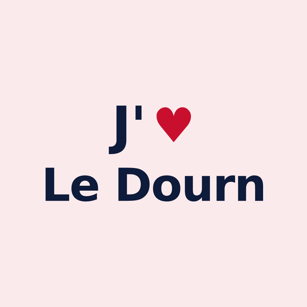 Magnet personnalisé Le Dourn — design J'aime Le Dourn