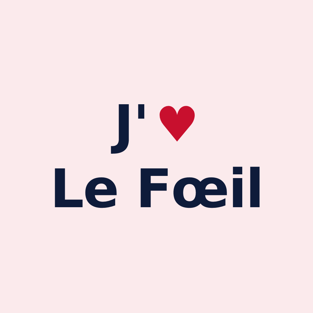 Magnet personnalisé Le Fœil — design J'aime Le Fœil