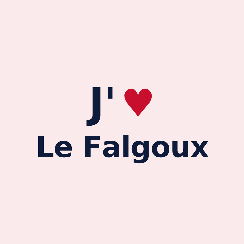 Magnet personnalisé Le Falgoux — design J'aime Le Falgoux