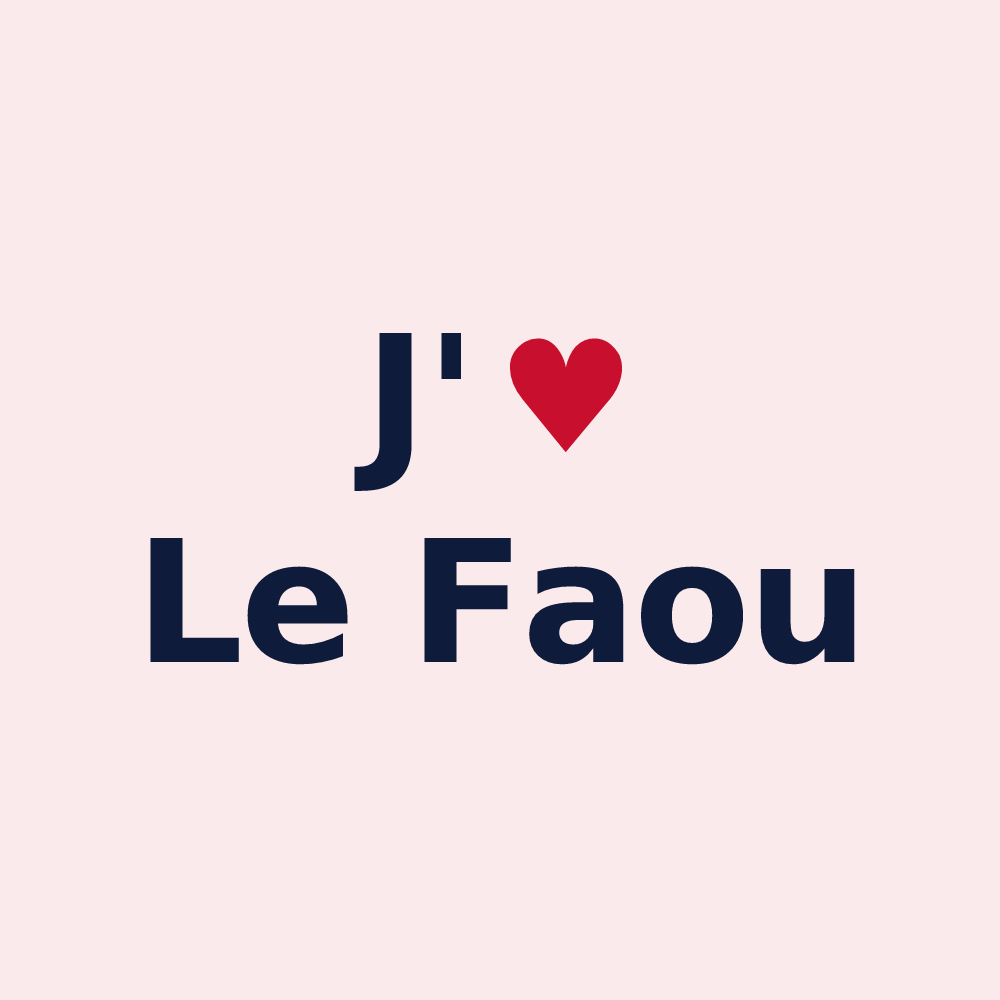 Magnet personnalisé Le Faou — design J'aime Le Faou