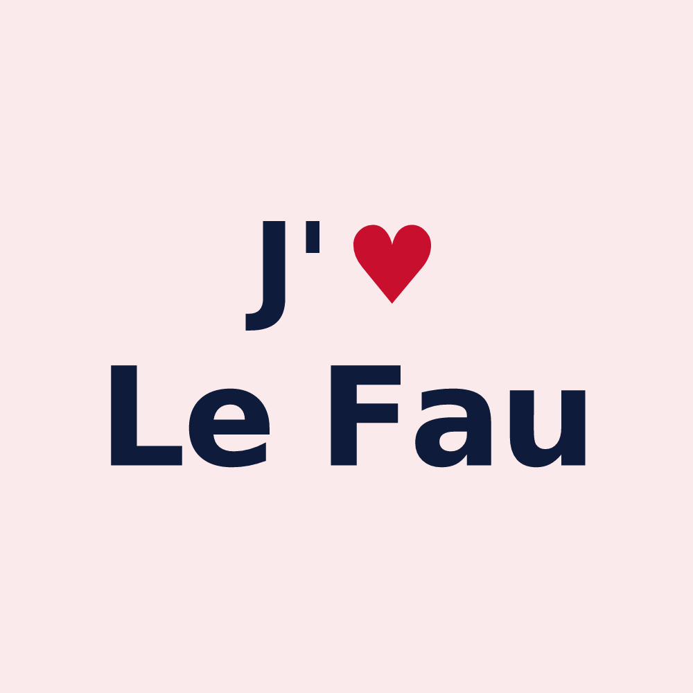 Magnet personnalisé Le Fau — design J'aime Le Fau
