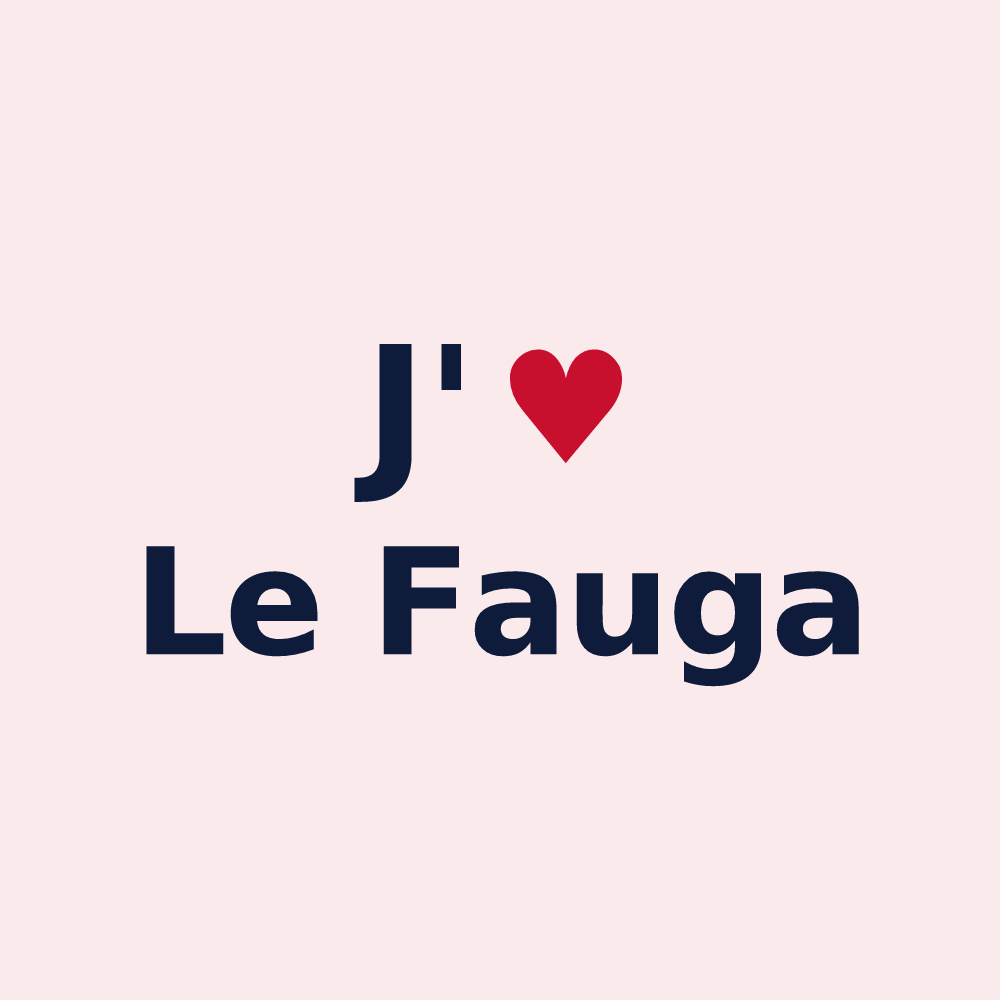 Magnet personnalisé Le Fauga — design J'aime Le Fauga