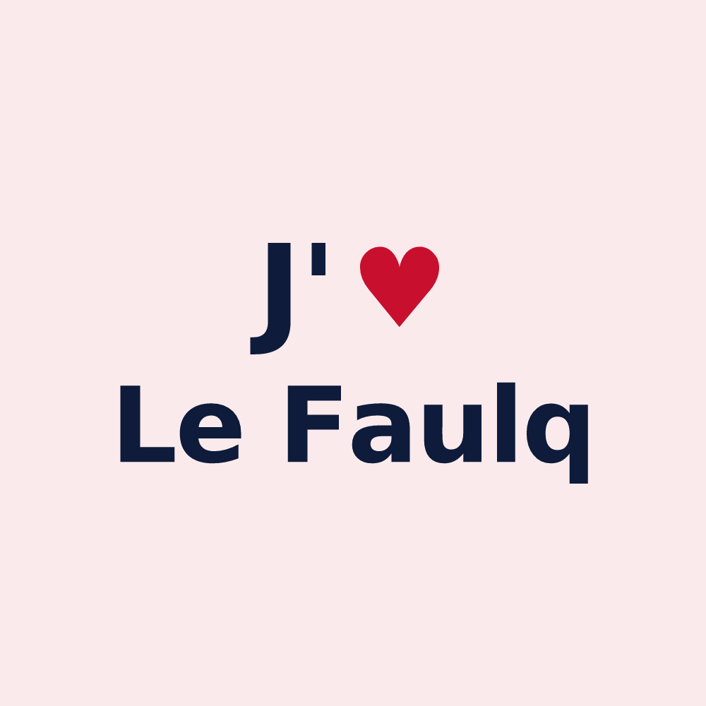Magnet personnalisé Le Faulq — design J'aime Le Faulq