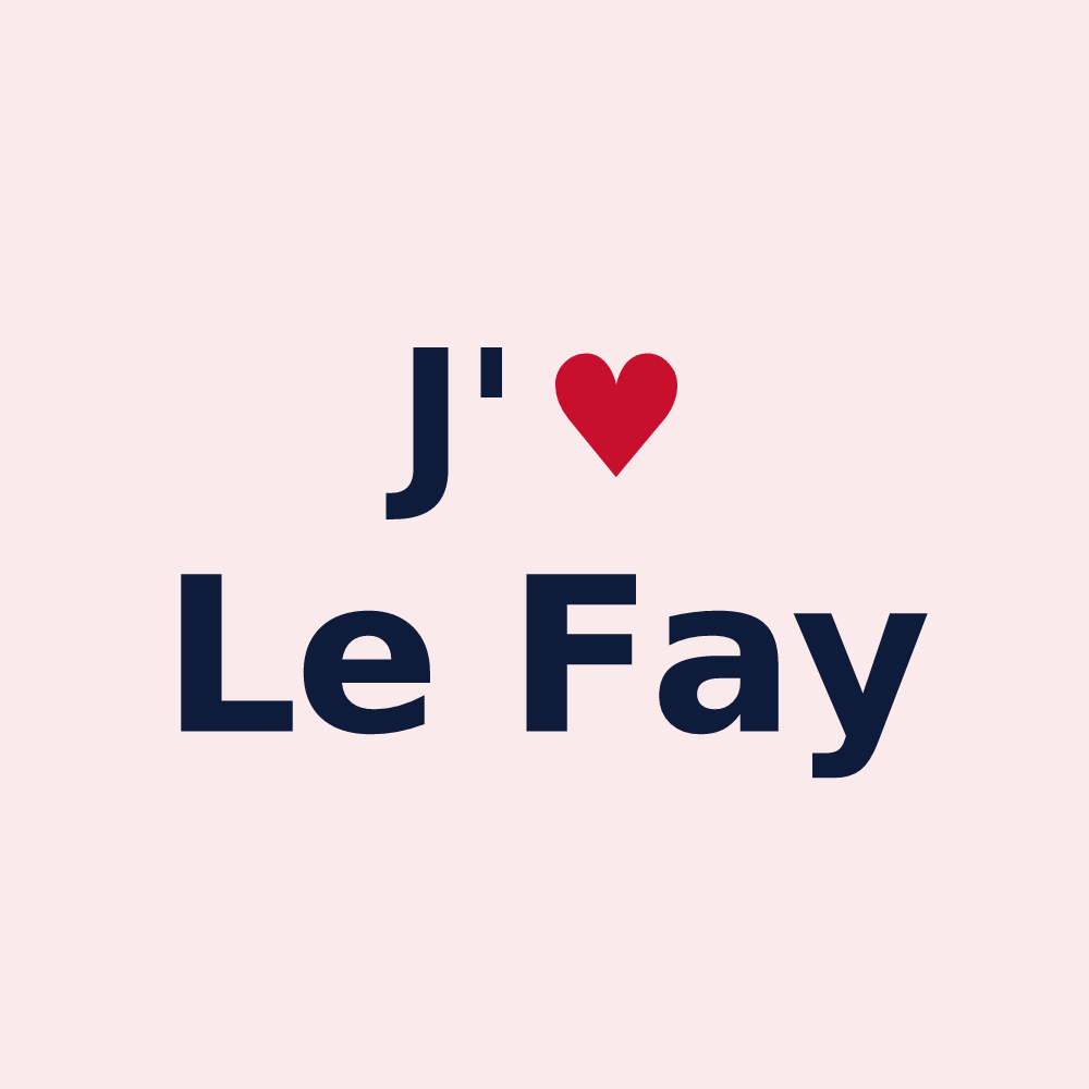 Magnet personnalisé Le Fay — design J'aime Le Fay