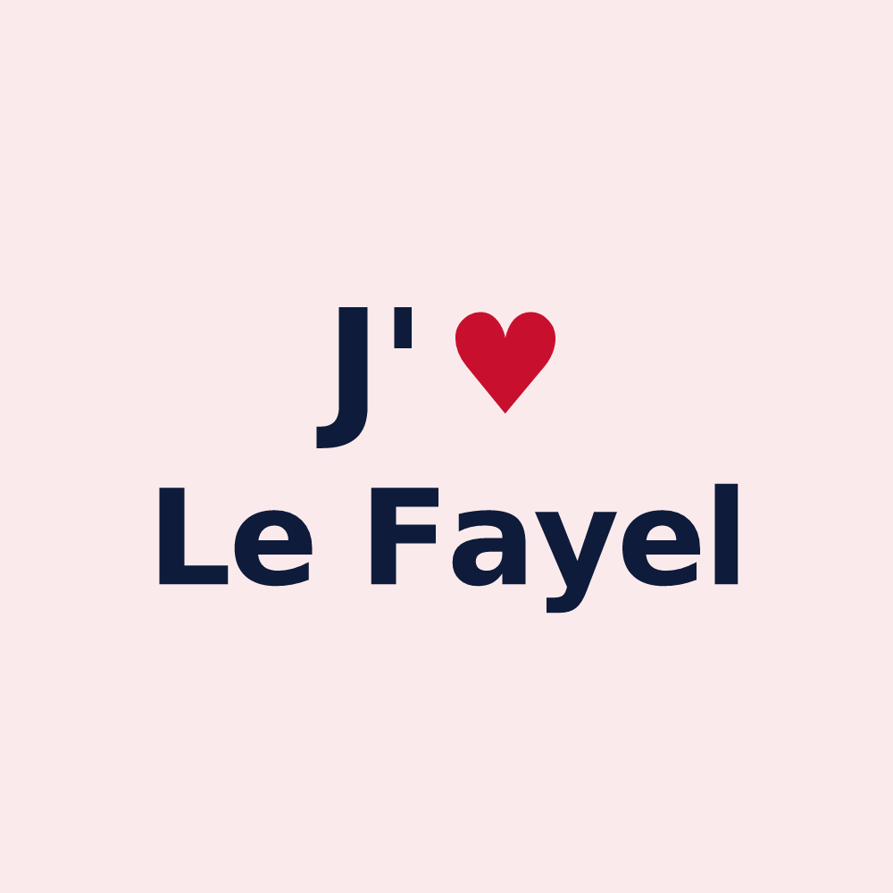 Magnet personnalisé Le Fayel — design J'aime Le Fayel