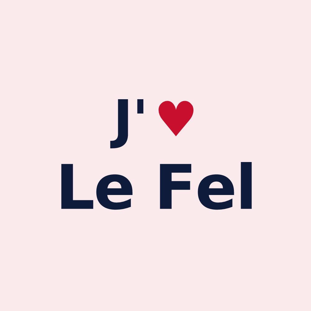 Magnet personnalisé Le Fel — design J'aime Le Fel