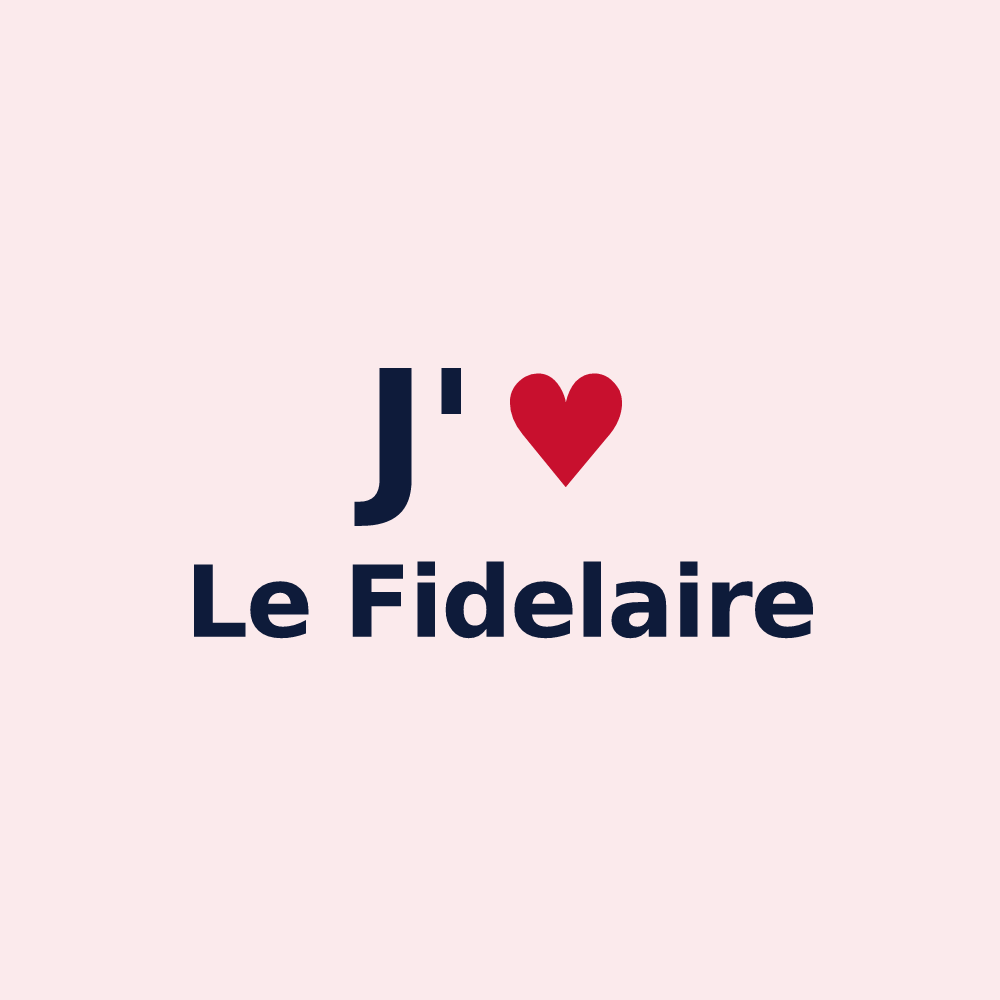 Magnet personnalisé Le Fidelaire — design J'aime Le Fidelaire