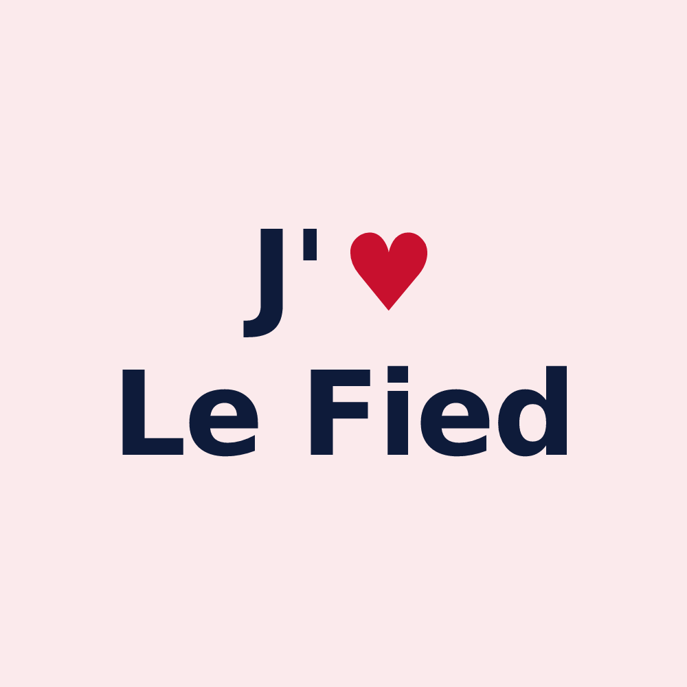 Magnet personnalisé Le Fied — design J'aime Le Fied