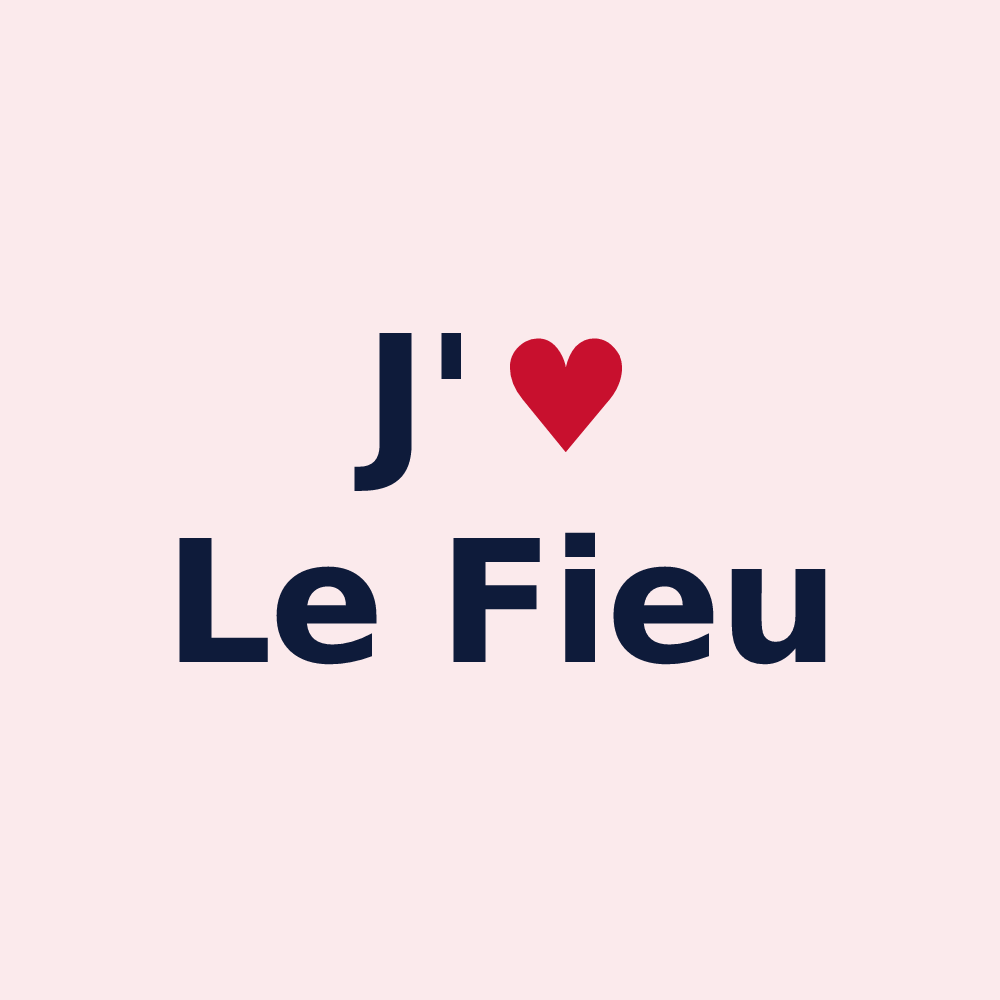 Magnet personnalisé Le Fieu — design J'aime Le Fieu