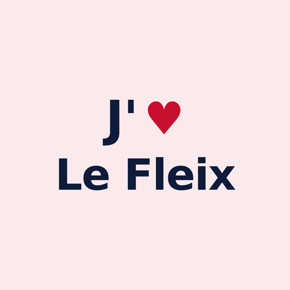 Magnet personnalisé Le Fleix — design J'aime Le Fleix