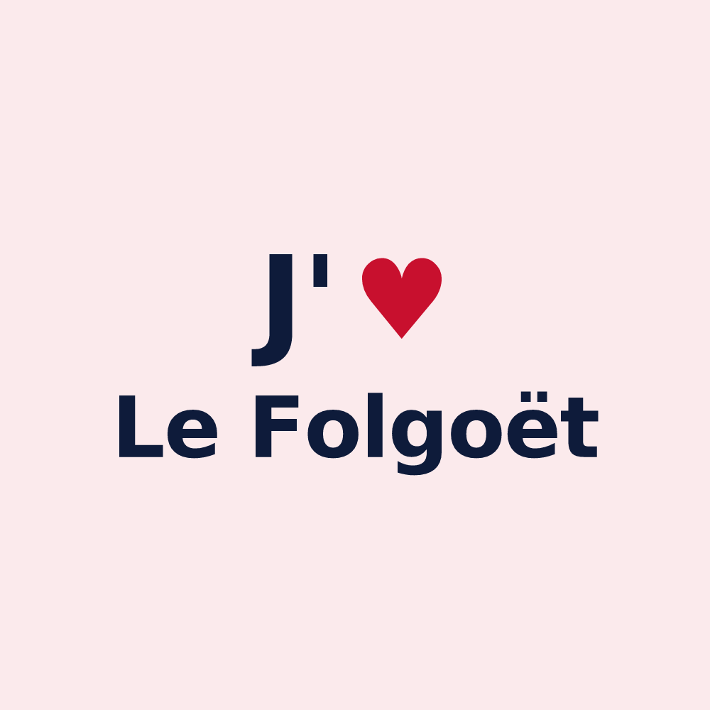 Magnet personnalisé Le Folgoët — design J'aime Le Folgoët