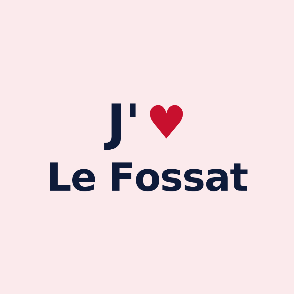 Magnet personnalisé Le Fossat — design J'aime Le Fossat