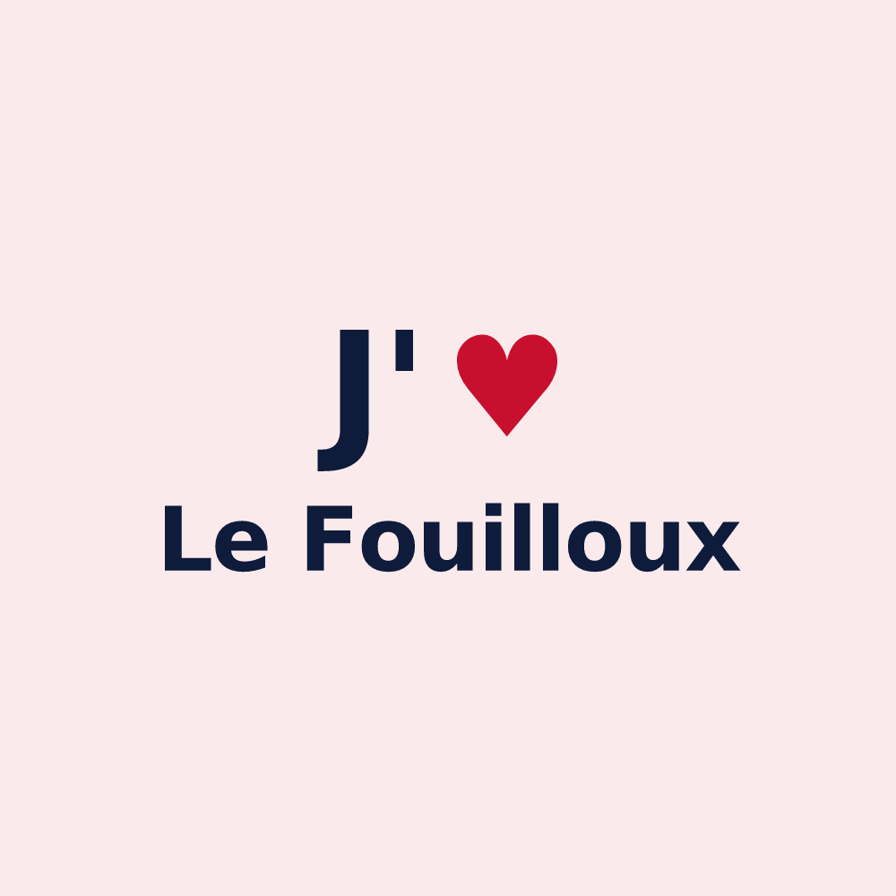 Magnet personnalisé Le Fouilloux — design J'aime Le Fouilloux