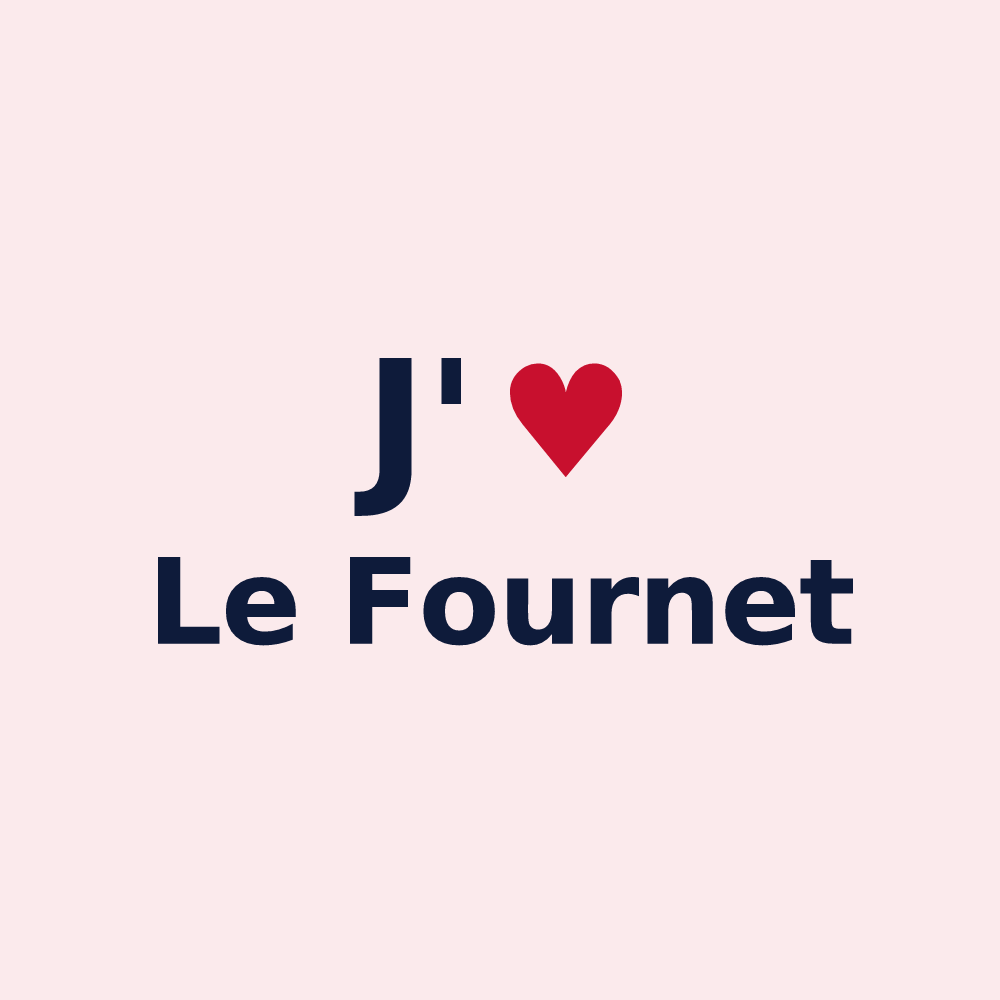 Magnet personnalisé Le Fournet — design J'aime Le Fournet