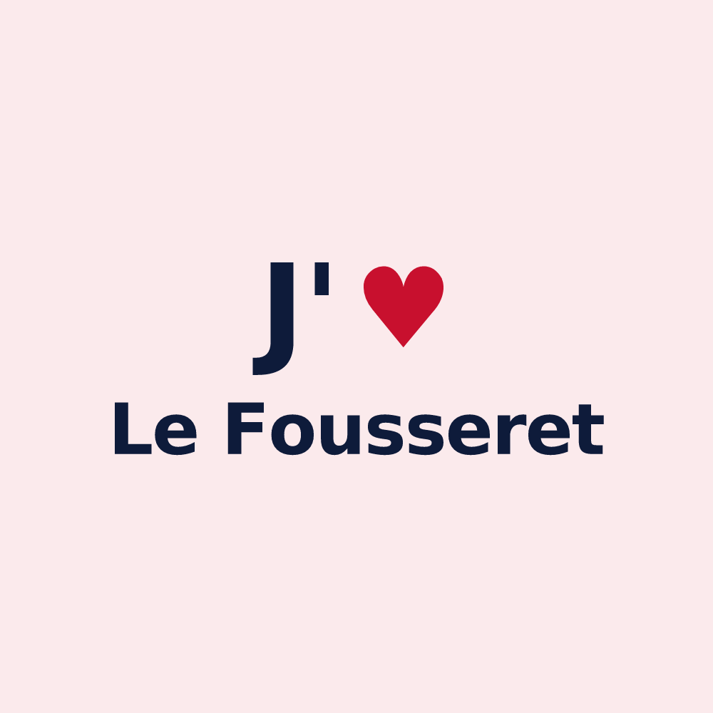 Magnet personnalisé Le Fousseret — design J'aime Le Fousseret
