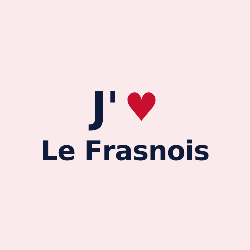 Magnet personnalisé Le Frasnois — design J'aime Le Frasnois