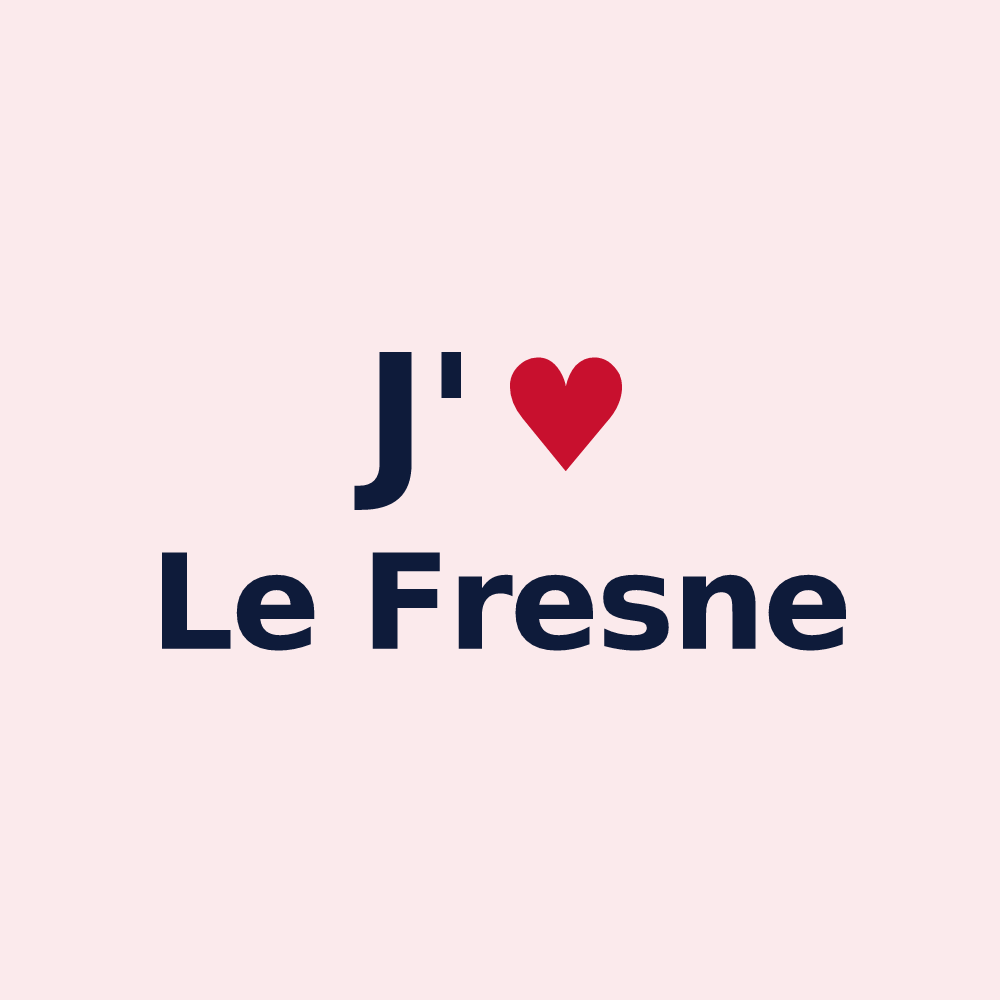 Magnet personnalisé Le Fresne — design J'aime Le Fresne