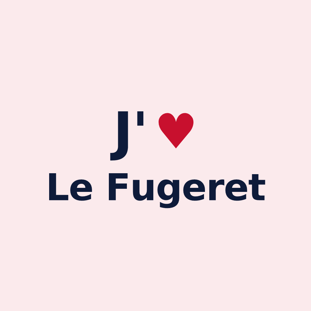 Magnet personnalisé Le Fugeret — design J'aime Le Fugeret