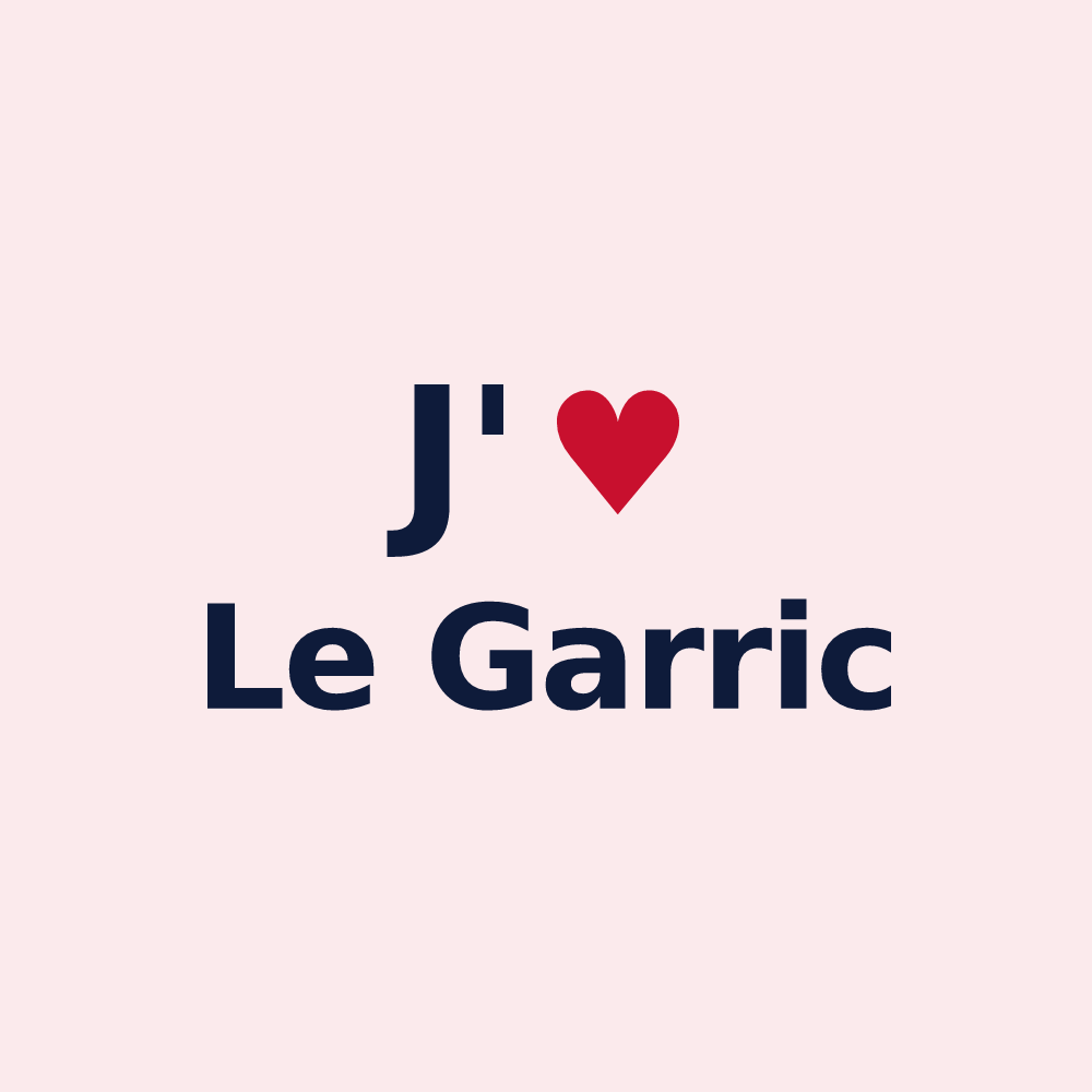 Magnet personnalisé Le Garric — design J'aime Le Garric