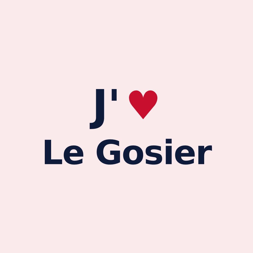 Magnet personnalisé Le Gosier — design J'aime Le Gosier