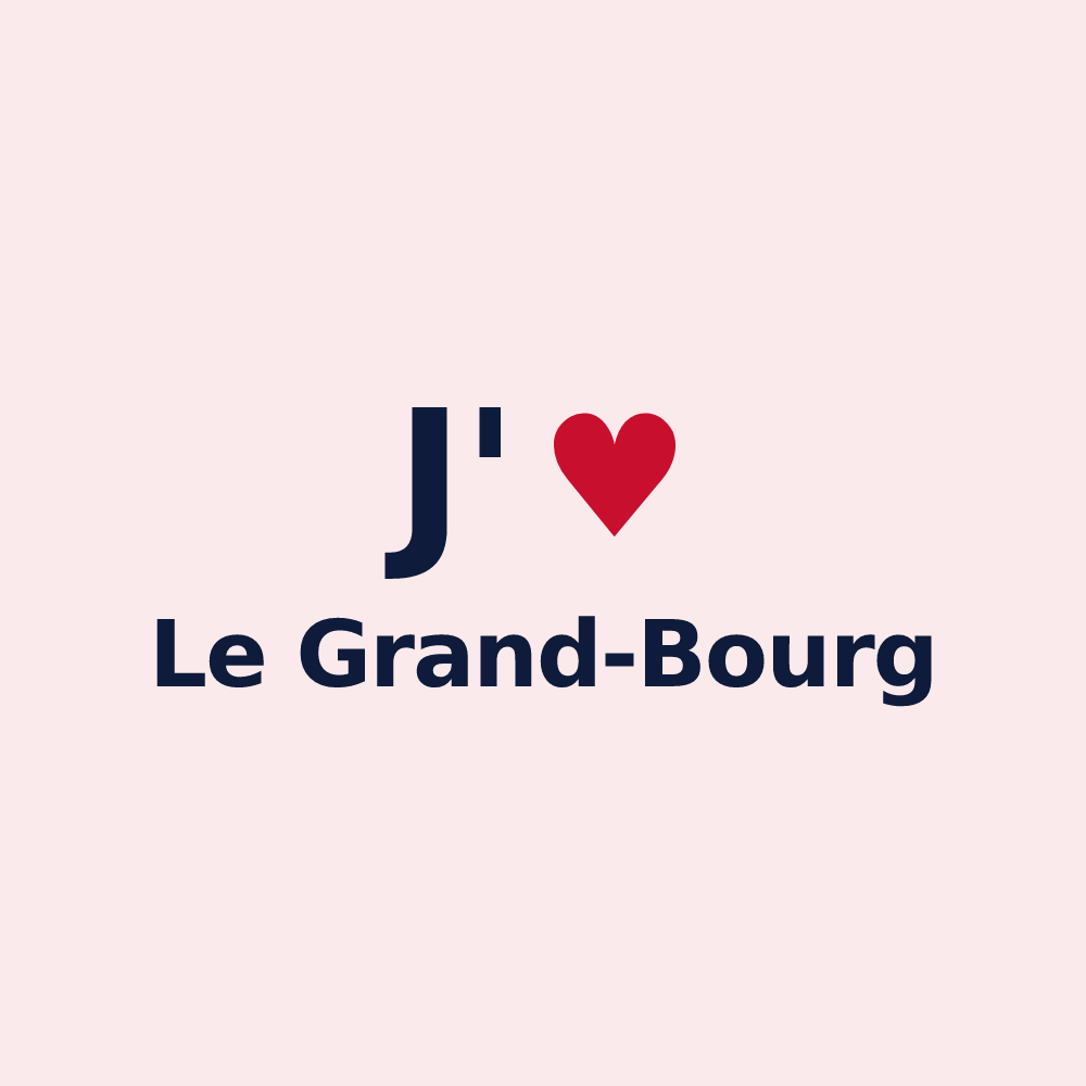 Magnet personnalisé Le Grand-Bourg — design J'aime Le Grand-Bourg