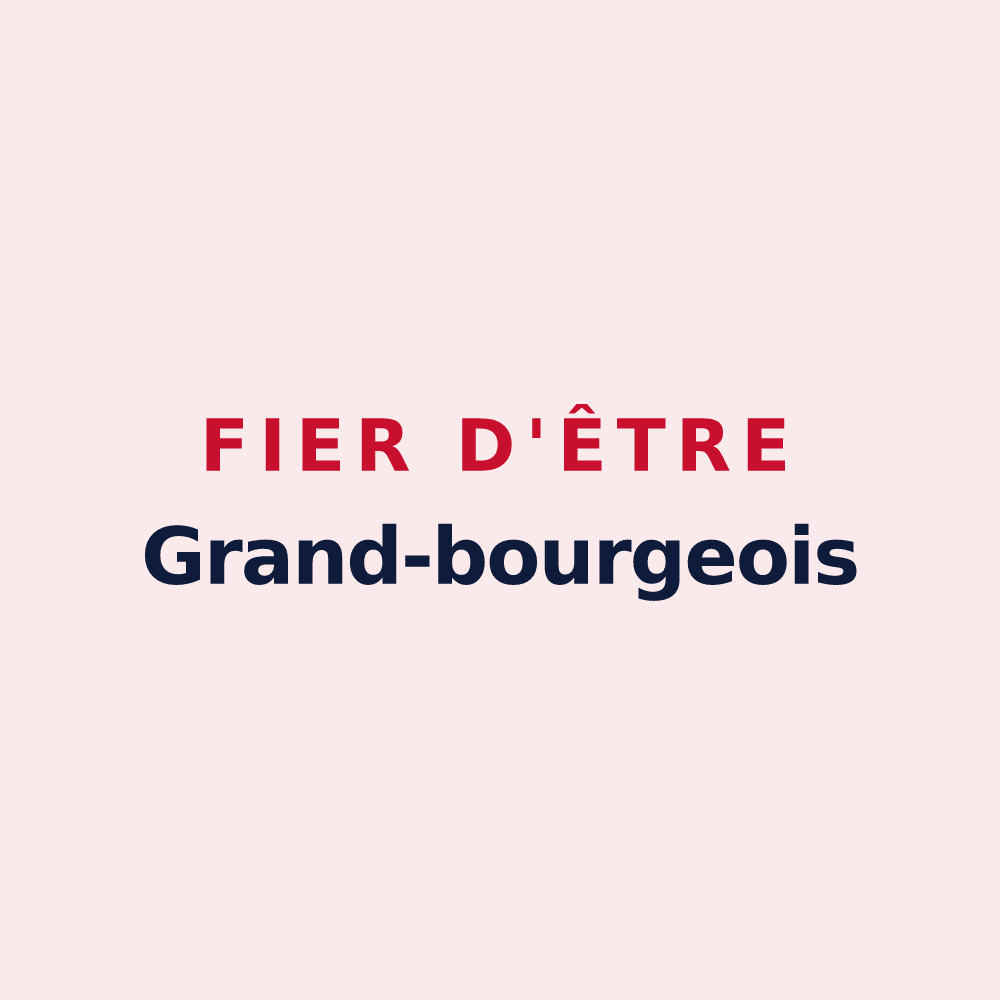 Magnet « Fier d'être Grand-bourgeois » — design pour Le Grand-Bourg