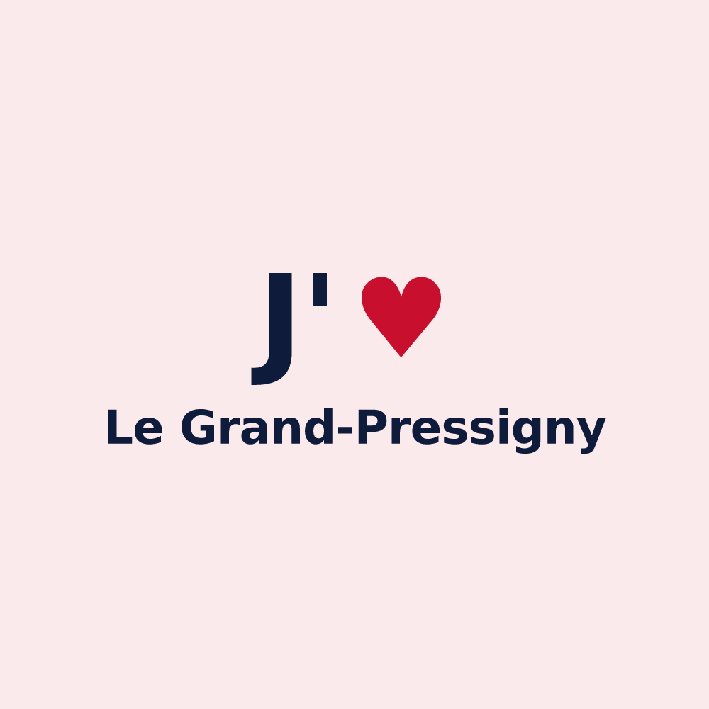 Magnet personnalisé Le Grand-Pressigny — design J'aime Le Grand-Pressigny
