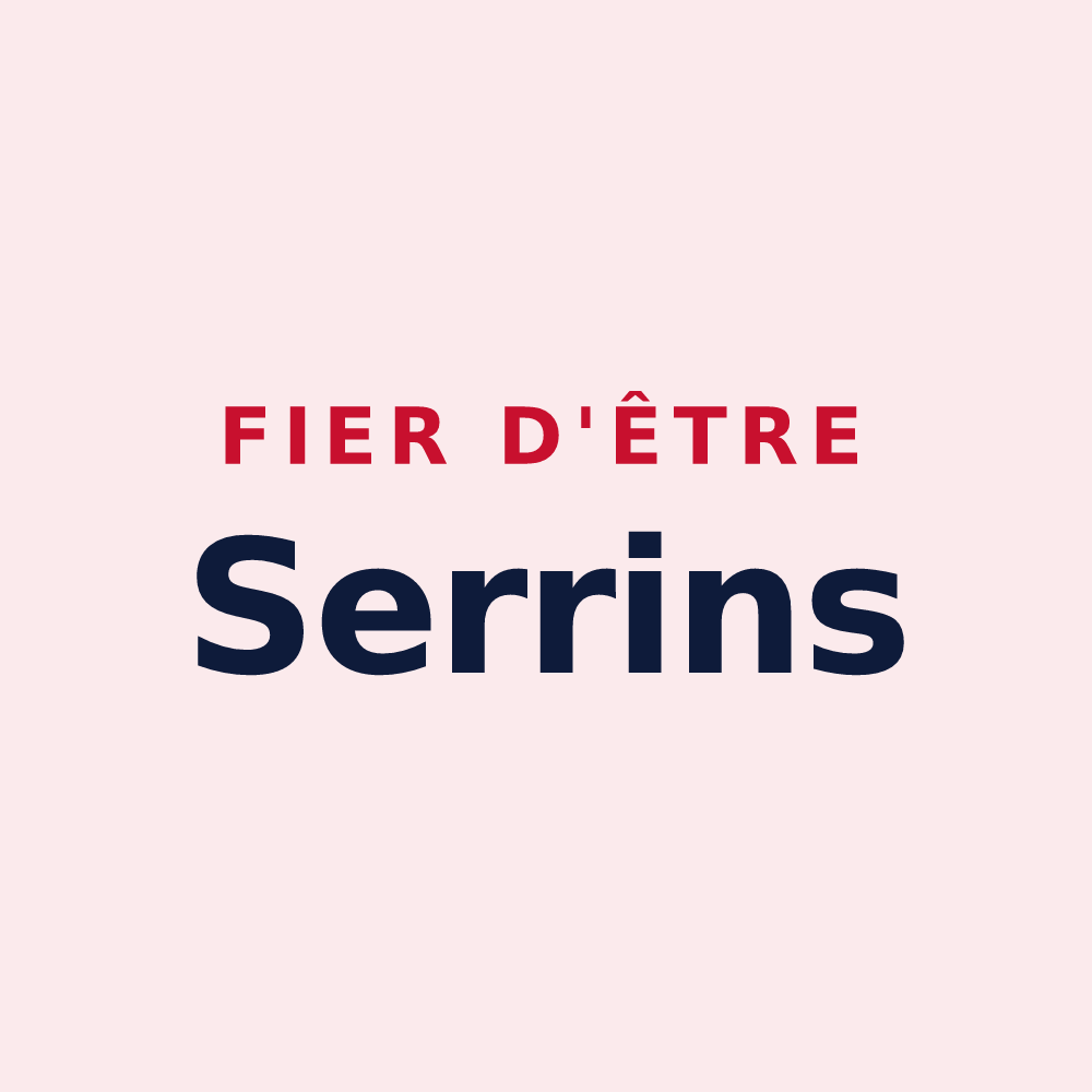 Magnet « Fier d'être Serrins » — design pour Le Grand-Serre