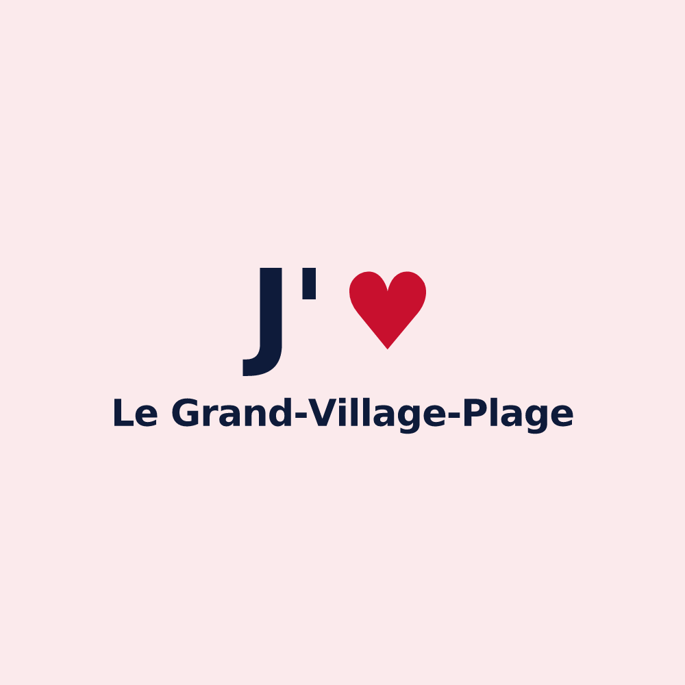 Magnet personnalisé Le Grand-Village-Plage — design J'aime Le Grand-Village-Plage