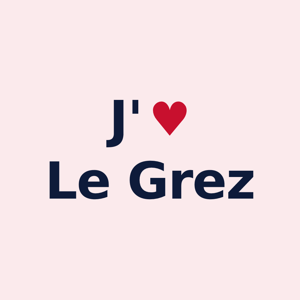 Magnet personnalisé Le Grez — design J'aime Le Grez