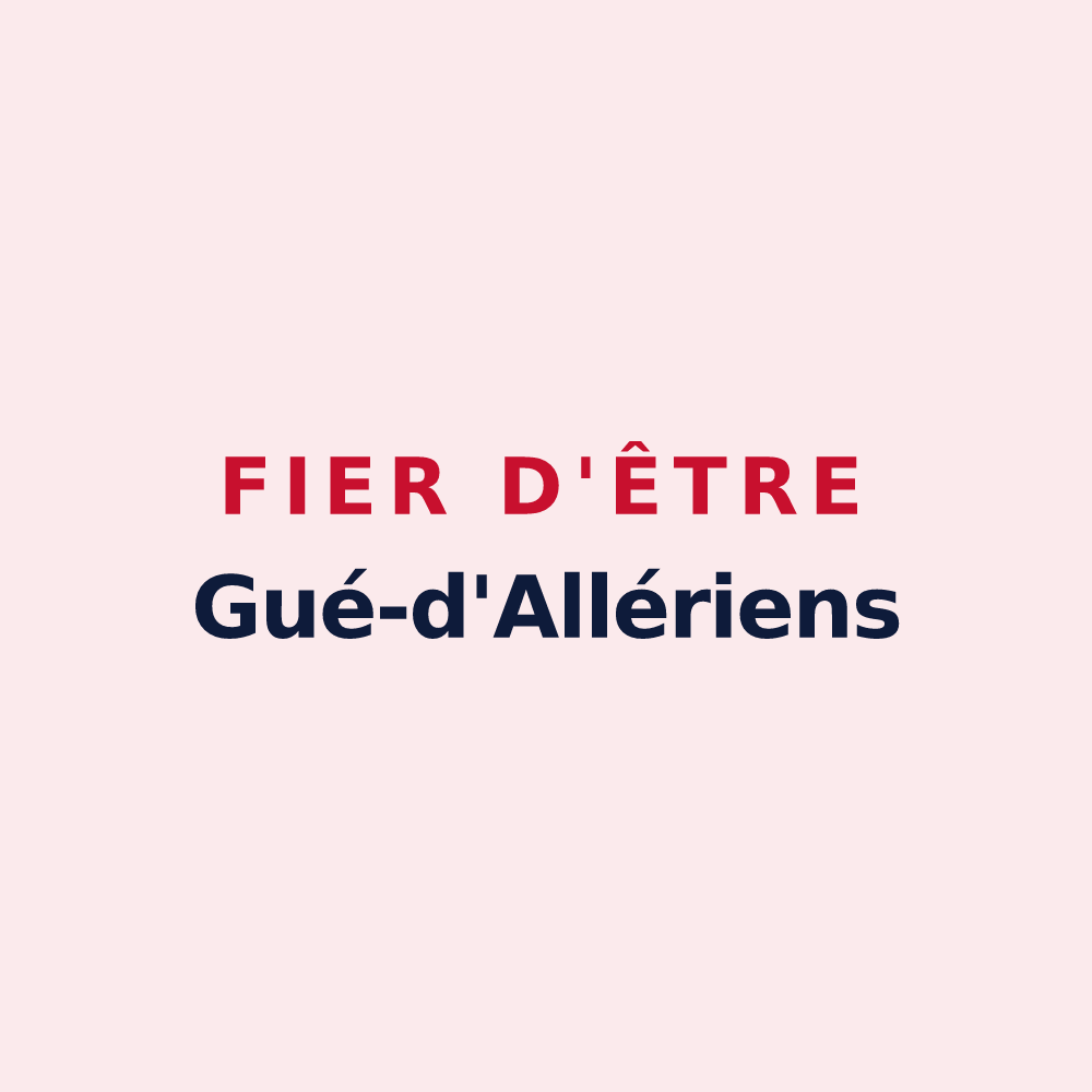 Magnet « Fier d'être Gué-d'Allériens » — design pour Le Gué-d'Alleré