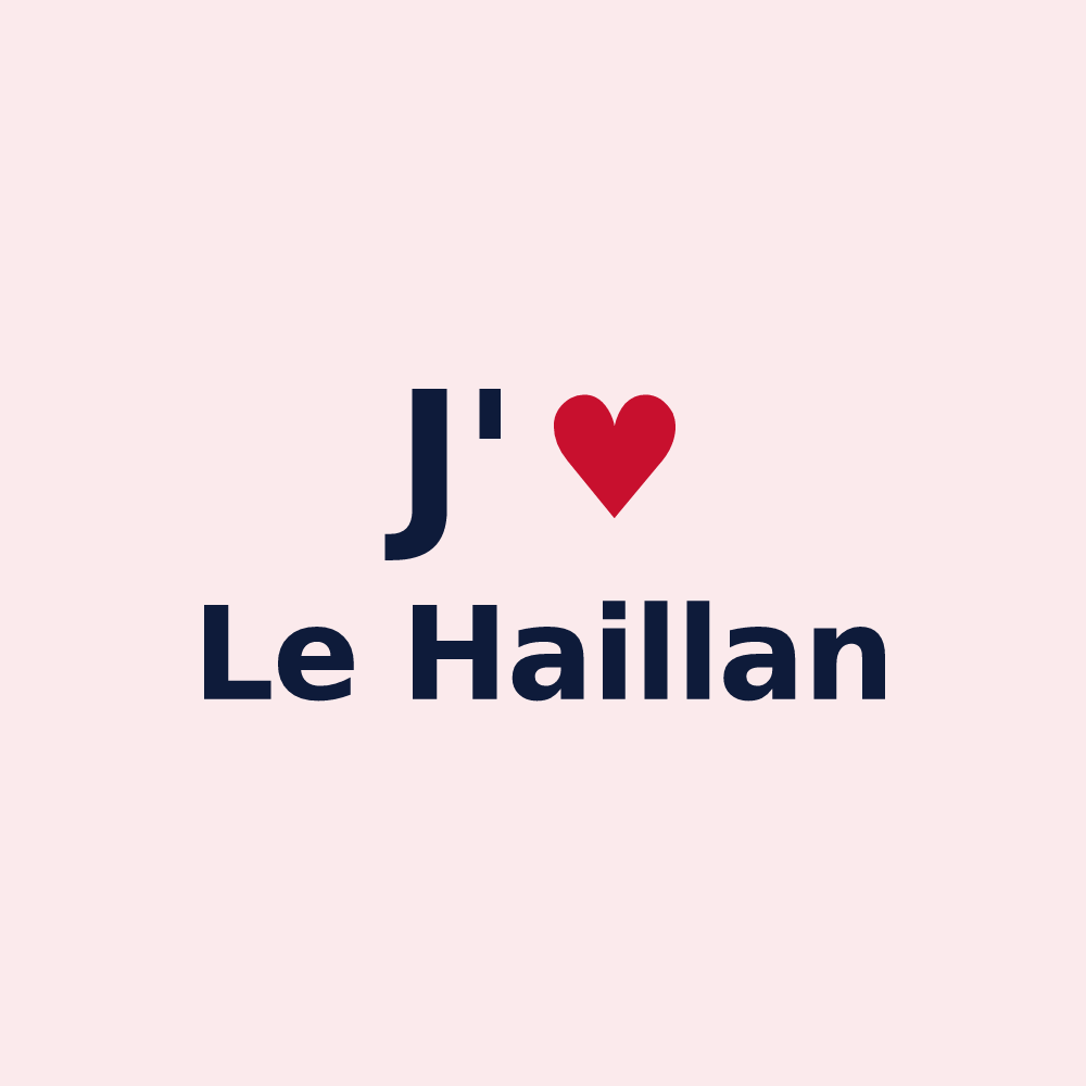 Magnet personnalisé Le Haillan — design J'aime Le Haillan