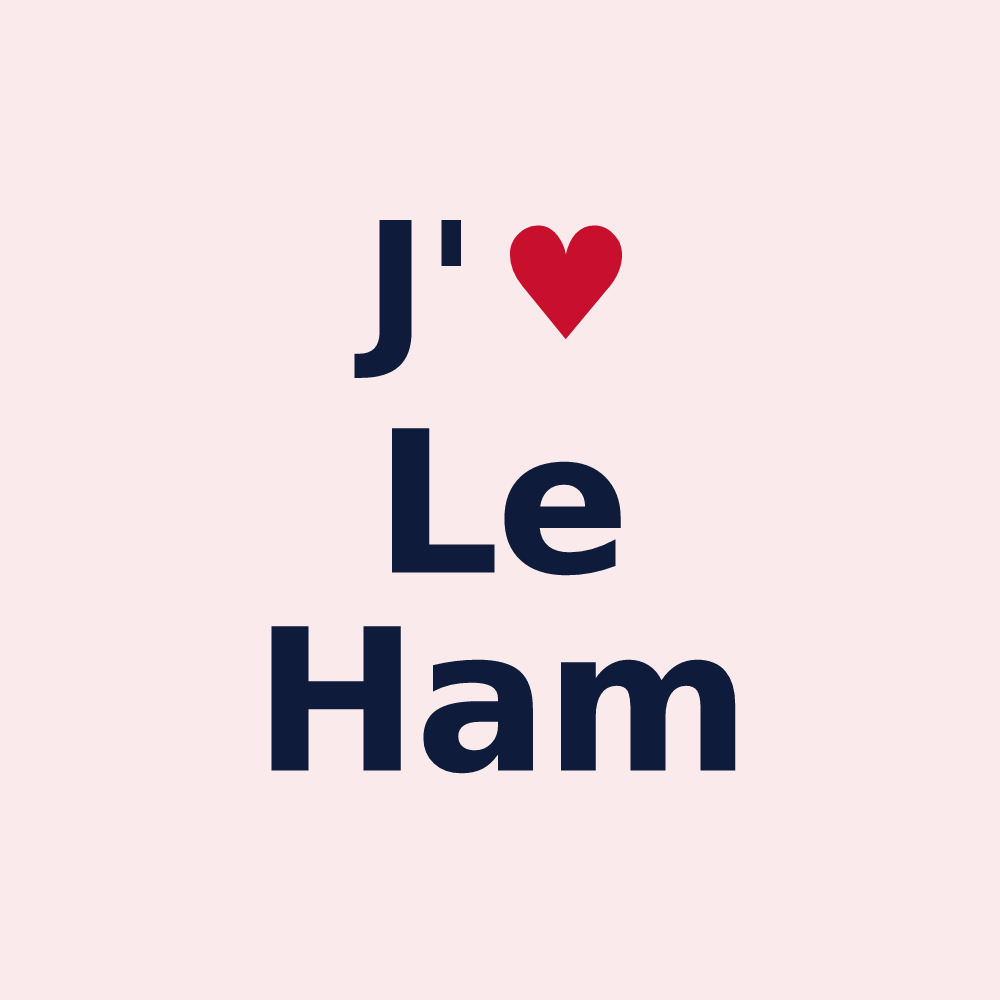 Magnet personnalisé Le Ham — design J'aime Le Ham