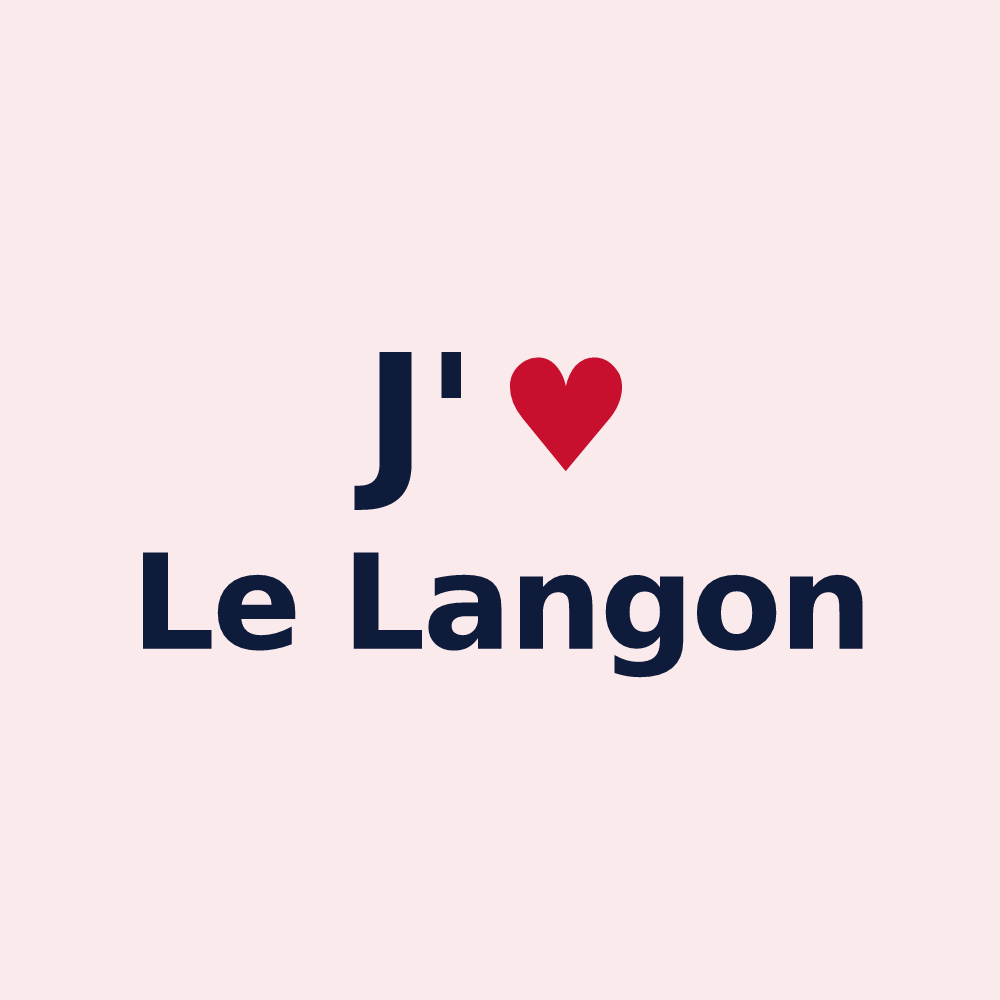 Magnet personnalisé Le Langon — design J'aime Le Langon