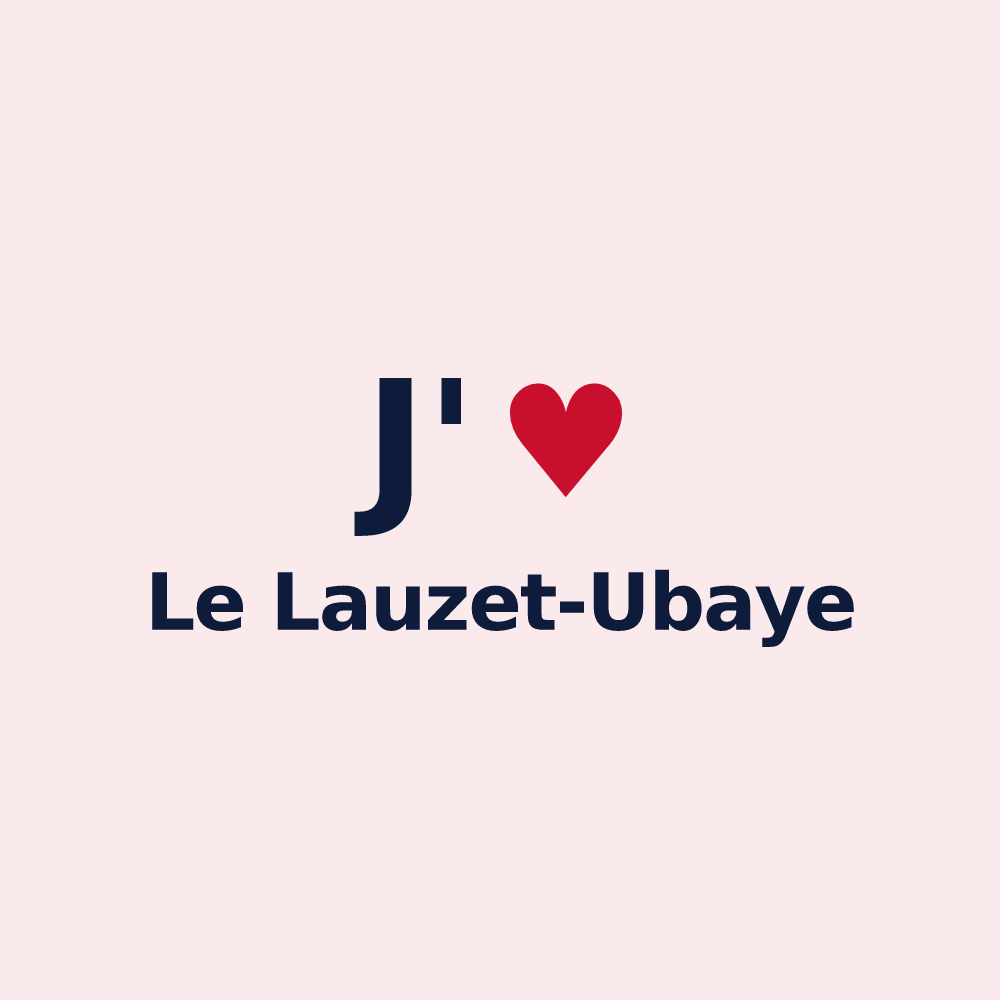 Magnet personnalisé Le Lauzet-Ubaye — design J'aime Le Lauzet-Ubaye