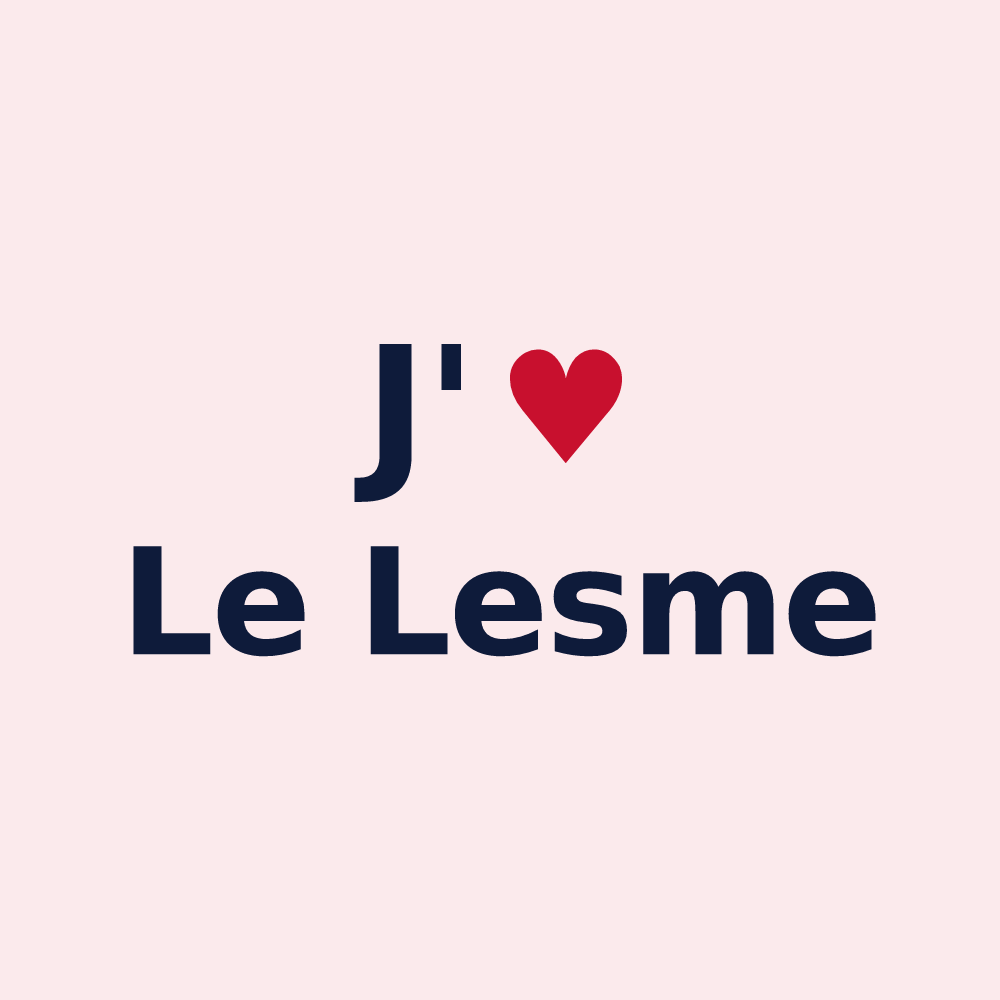 Magnet personnalisé Le Lesme — design J'aime Le Lesme