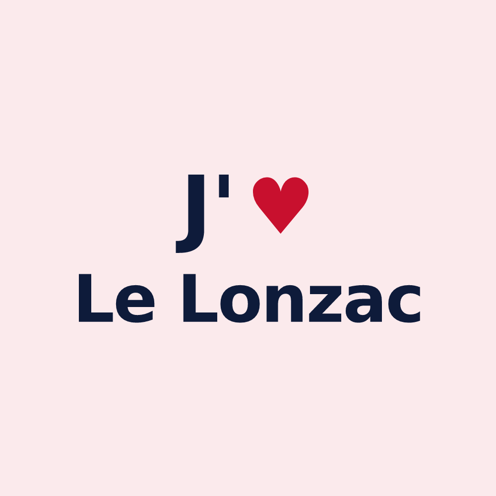 Magnet personnalisé Le Lonzac — design J'aime Le Lonzac