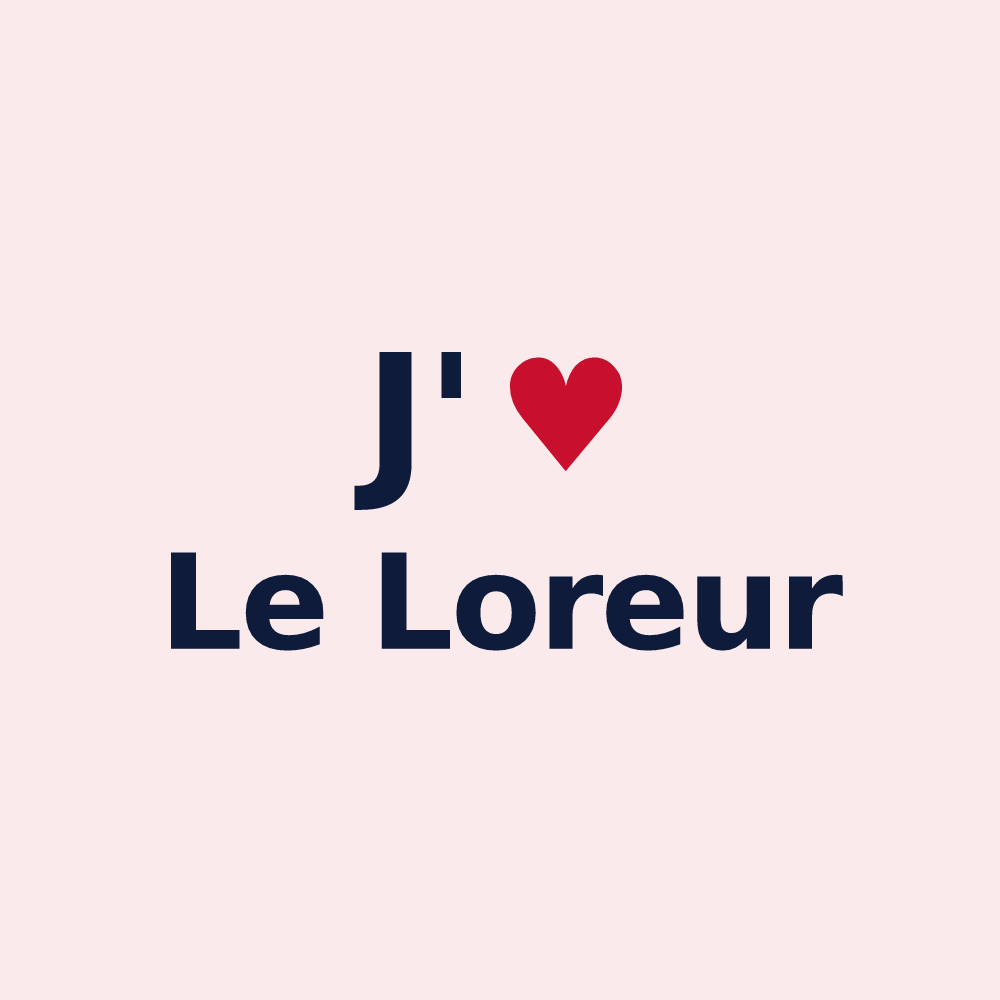 Magnet personnalisé Le Loreur — design J'aime Le Loreur