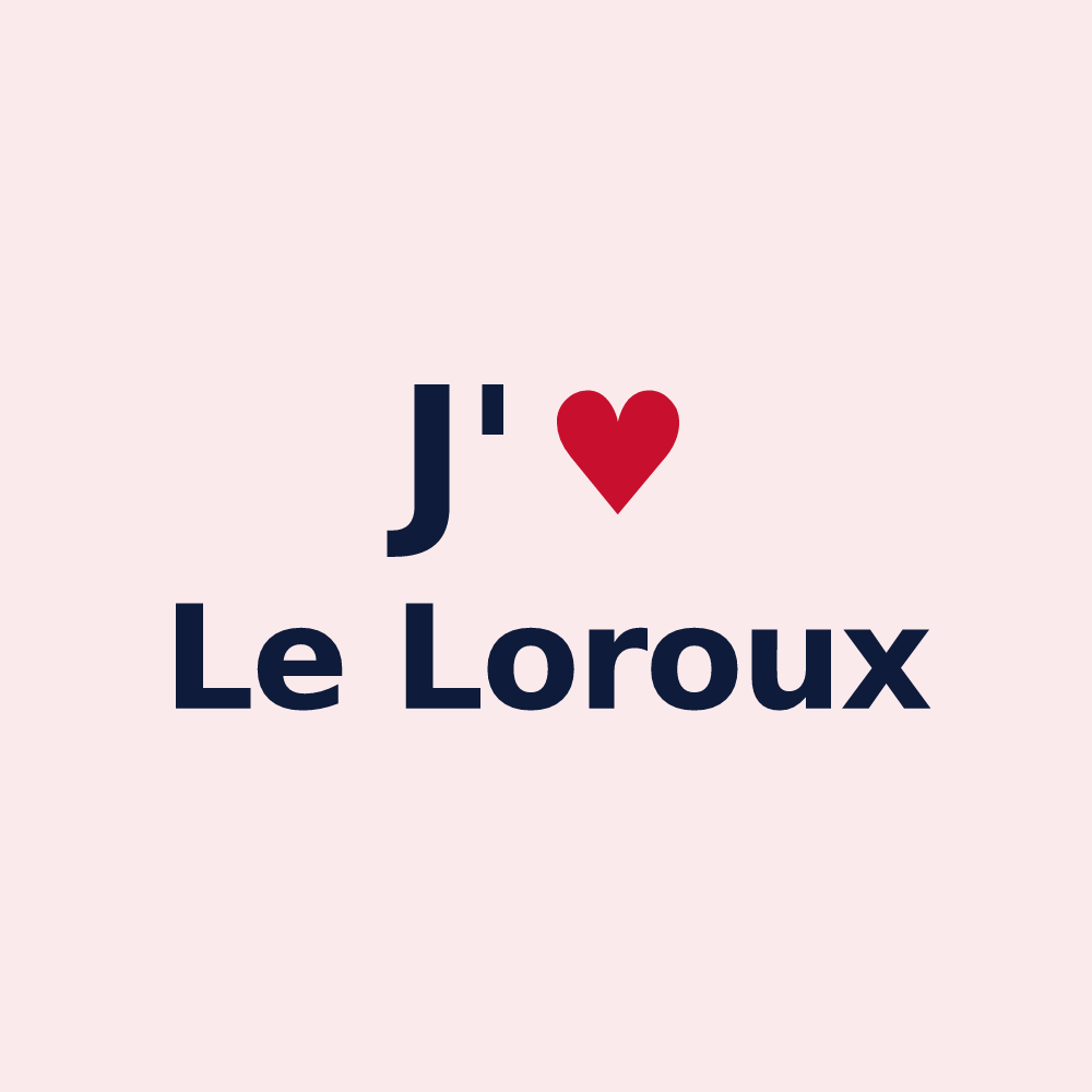 Magnet personnalisé Le Loroux — design J'aime Le Loroux