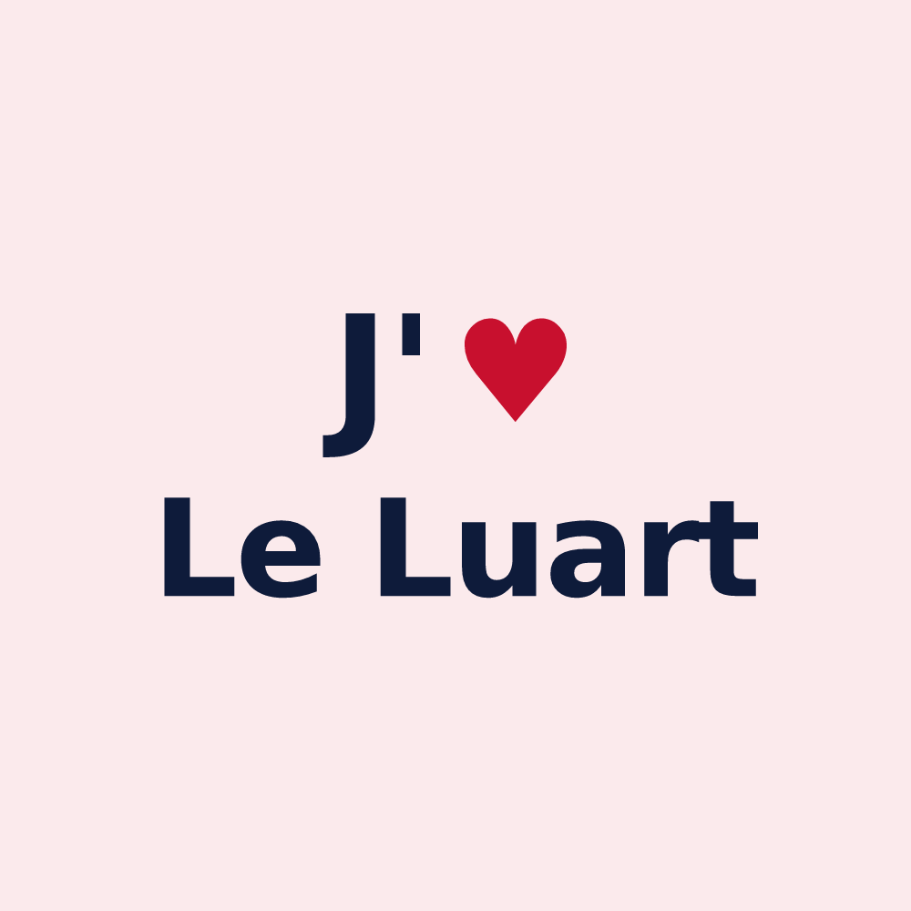 Magnet personnalisé Le Luart — design J'aime Le Luart