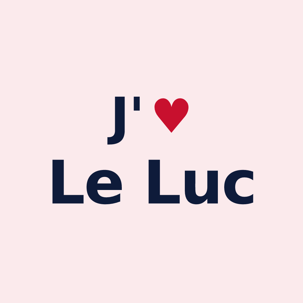 Magnet personnalisé Le Luc — design J'aime Le Luc