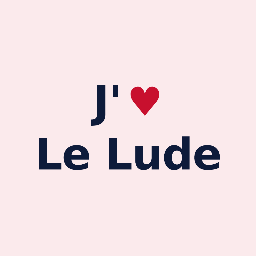 Magnet personnalisé Le Lude — design J'aime Le Lude