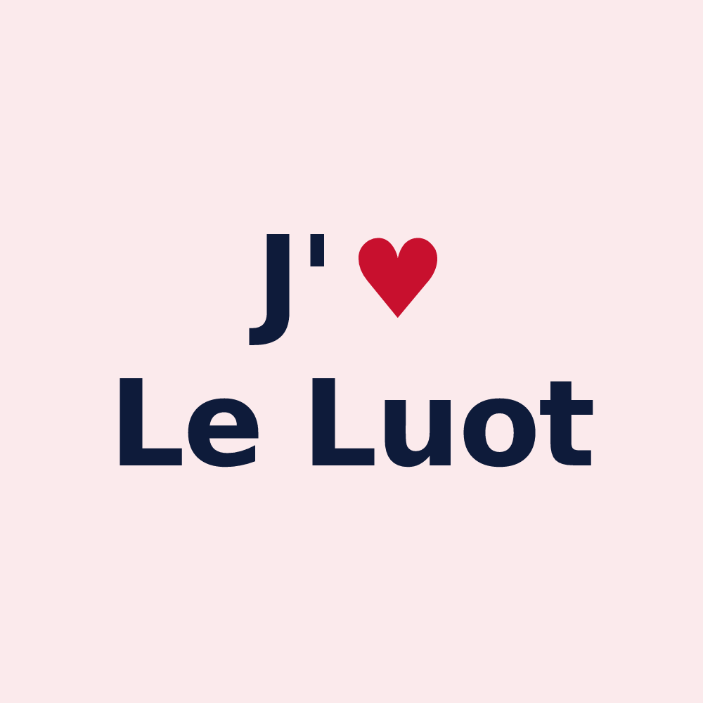 Magnet personnalisé Le Luot — design J'aime Le Luot