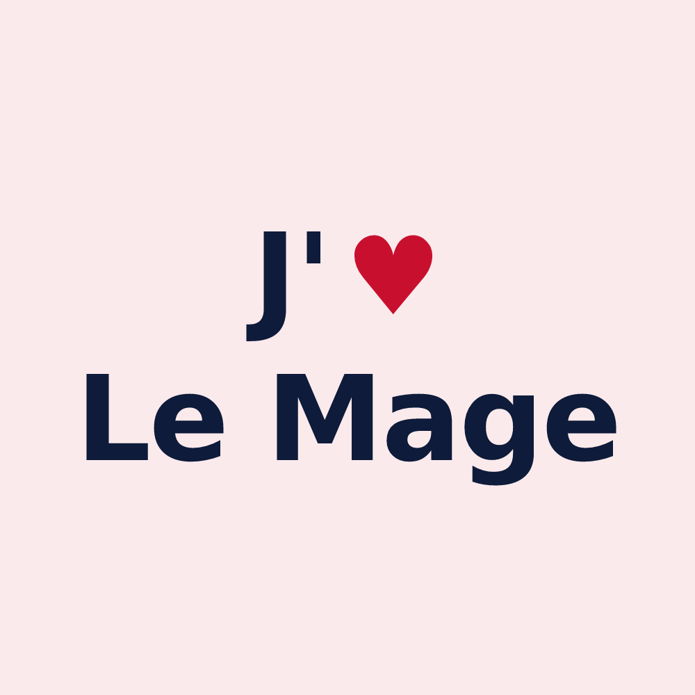 Magnet personnalisé Le Mage — design J'aime Le Mage