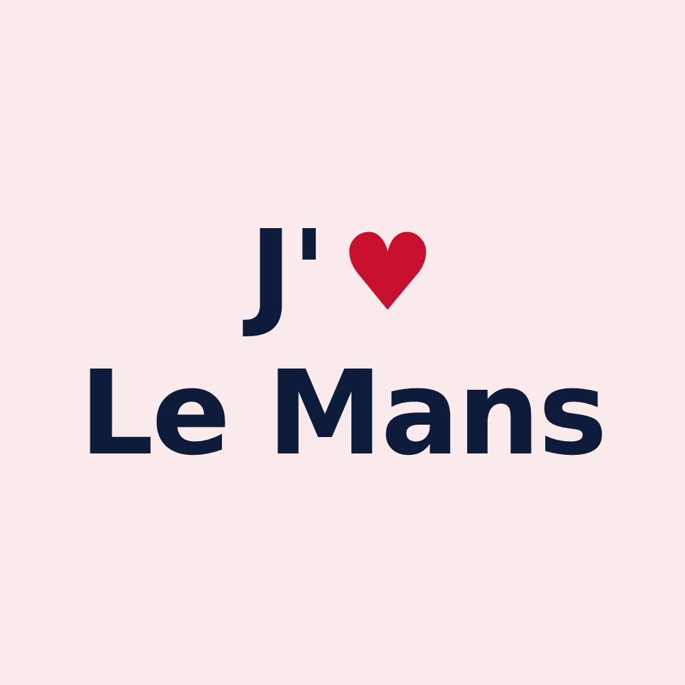Magnet personnalisé Le Mans — design J'aime Le Mans