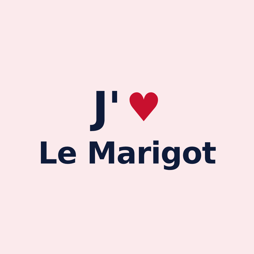 Magnet personnalisé Le Marigot — design J'aime Le Marigot