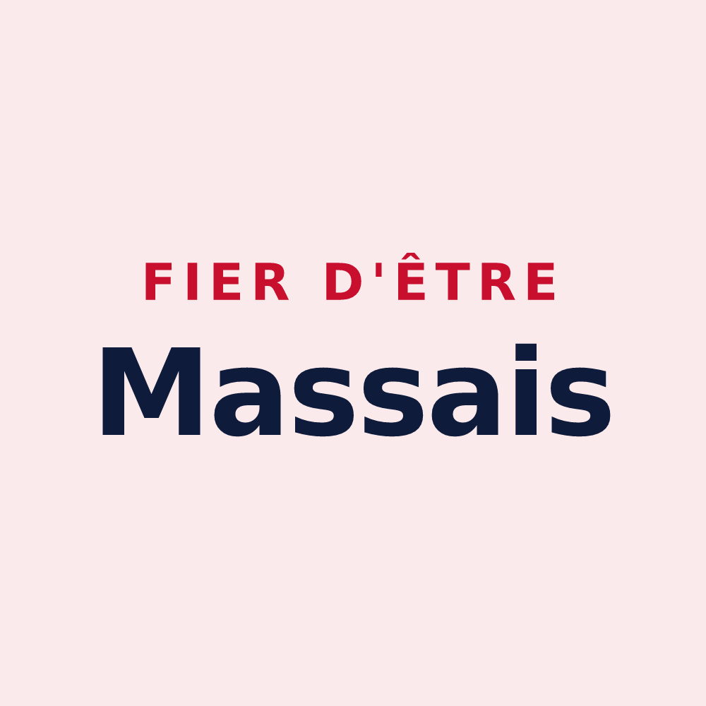 Magnet « Fier d'être Massais » — design pour Le Mas-d'Agenais
