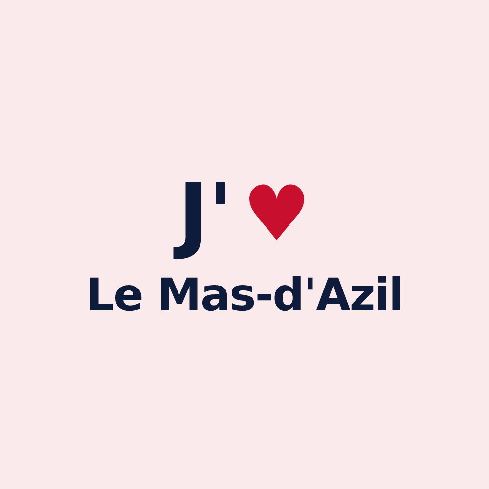 Magnet personnalisé Le Mas-d'Azil — design J'aime Le Mas-d'Azil