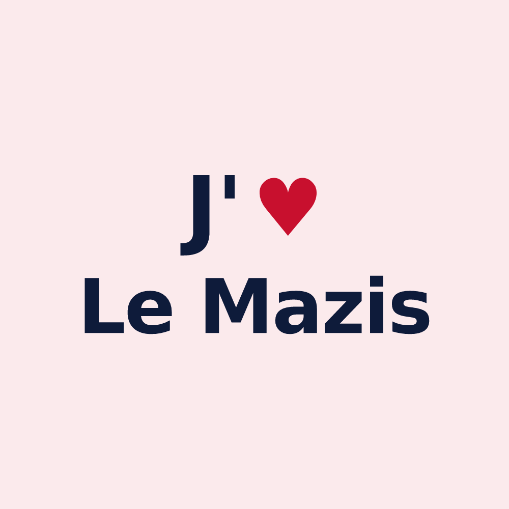 Magnet personnalisé Le Mazis — design J'aime Le Mazis
